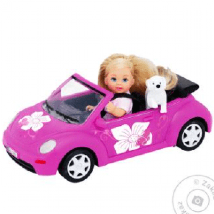 Іграшка лялька Еві в автомобілі new beetle - image-0